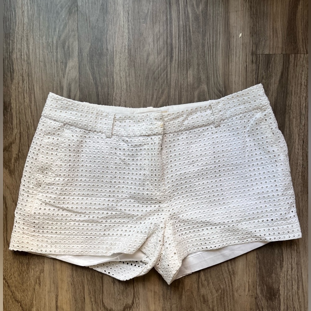 MICHAEL KORS white eyelet shorts